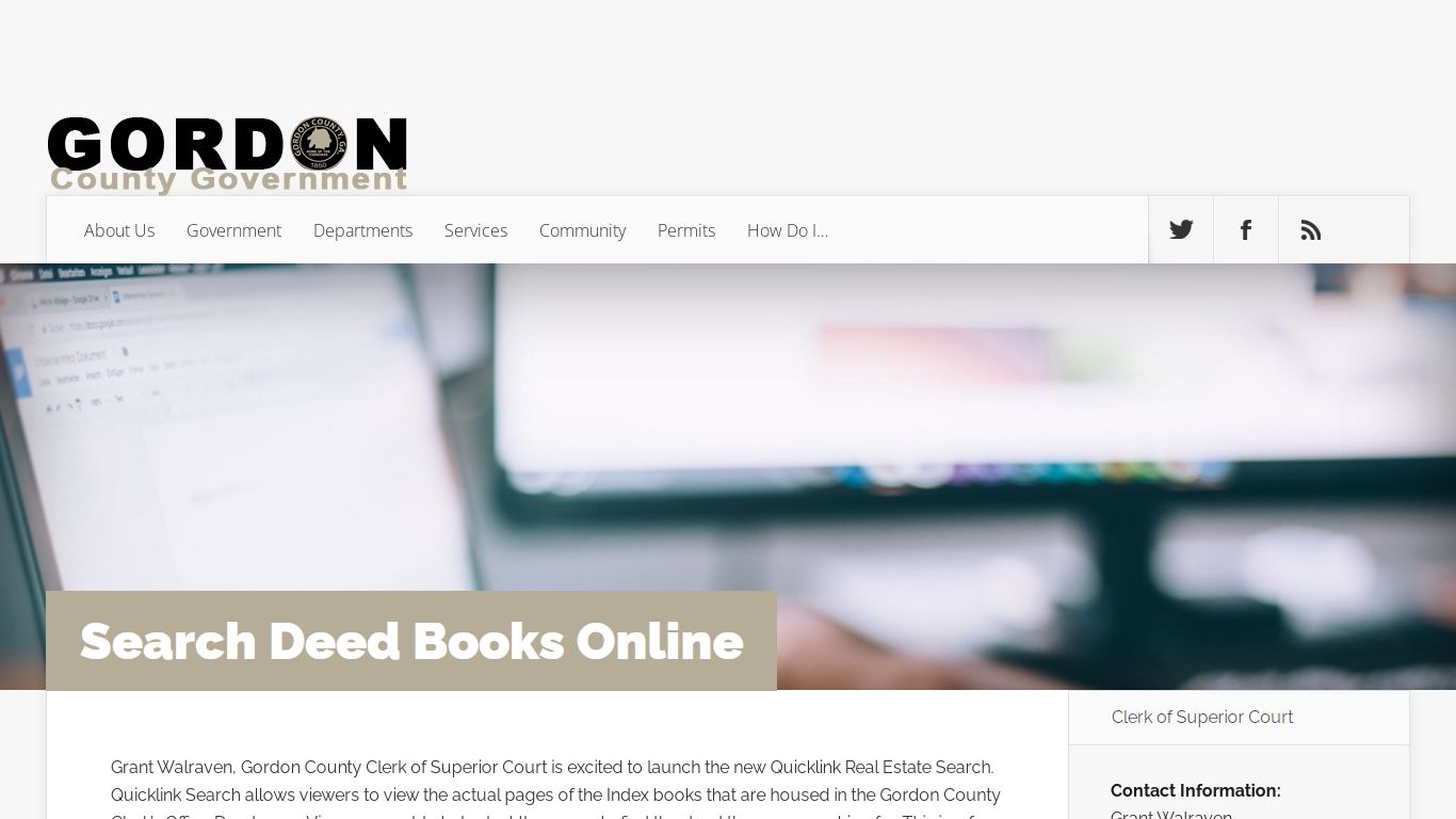Search Deed Books Online | Gordon County Government