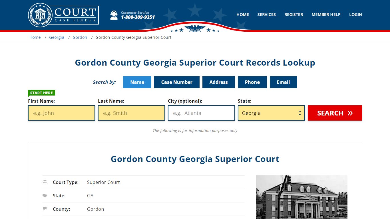 Gordon County Georgia Superior Court Records Lookup
